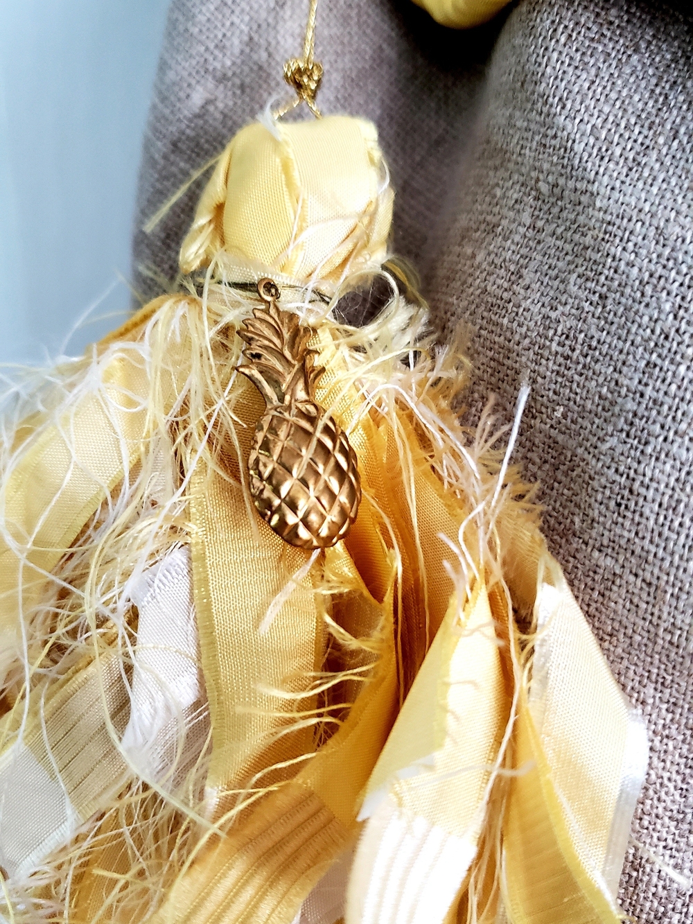 Charleston Carry 'Boho on Broad' Handbag – Sweetgrass & Belgian Linen, Excellent - Picture 4 of 9